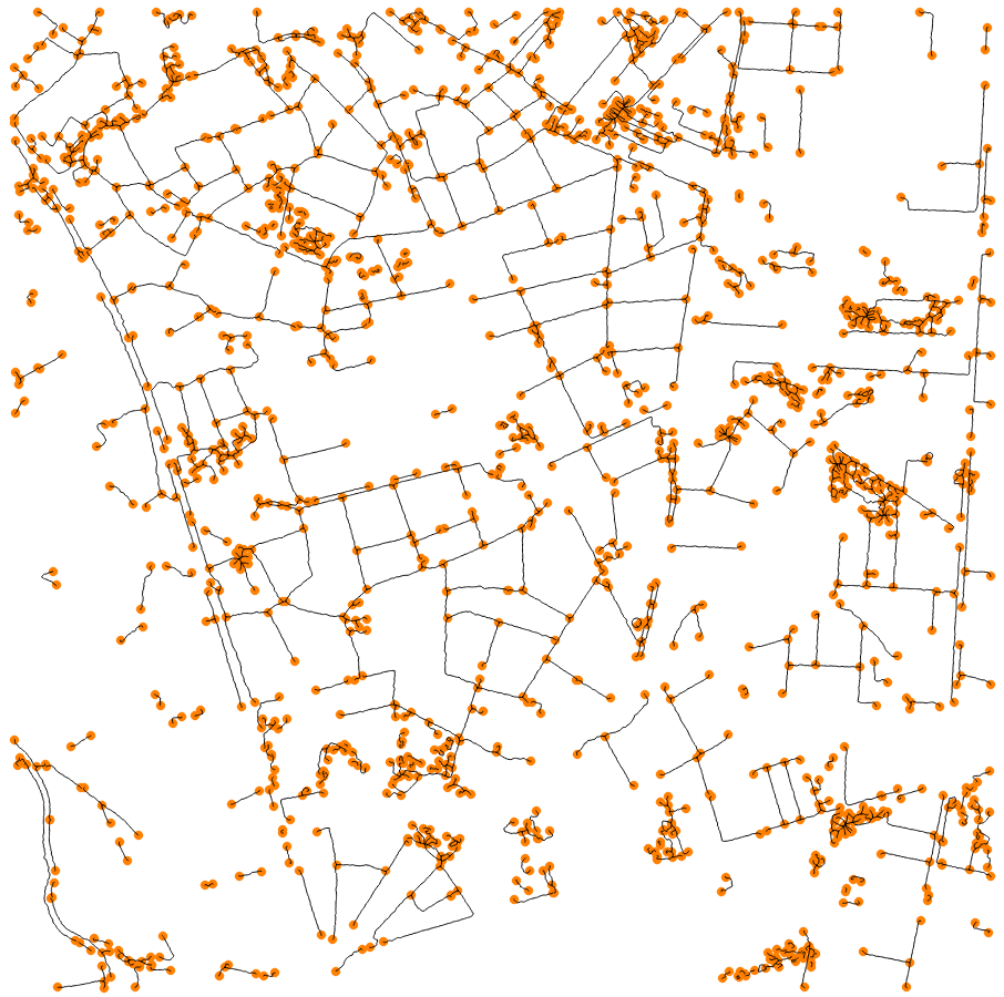 Graphe topologique du réseau de haies.